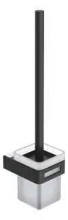 Boheme Q Ершик для унитаза подвесной со стеклянной колбой, цвет: chrome/black 10954-CR-B