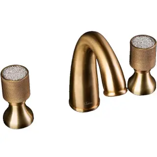 Boheme Royal Cristal Смеситель для раковины на 3 отверстия, излив 13,8 см, без дк, цвет: bronze 317-Royal/CRST