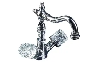 Boheme Crystal Смеситель для раковины без донного клапана, длина излива 15 см, цвет: chrome 272-CRST
