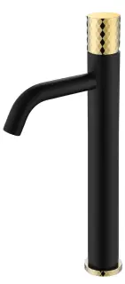 Boheme Stick Diamond Смеситель для раковины длина излива 13,5 см, без д/к, цвет: black/gold 121-BG