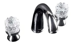 Boheme Crystal Смеситель для раковины на 3 отверстия, длина излива 13,8 см, без дк, цвет: chrome 277-CRST