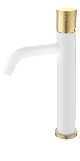 Boheme Stick Touch Смеситель для раковины высота излива 20,6 см, без д/к, цвет: white/gold 122-WG.2