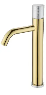 Boheme Stick Touch Смеситель для раковины высота излива 20,6 см, без д/к, цвет: gold/chrome 122-GCR.2