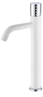 Boheme Stick Diamond Смеситель для раковины, излив 20,6 см, без донного клапана, цвет: white/chrome 122-WCR