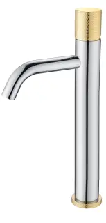 Boheme Stick Touch Смеситель для раковины высота излива 20,6 см, без д/к, цвет: chrome/gold 122-CRG.2