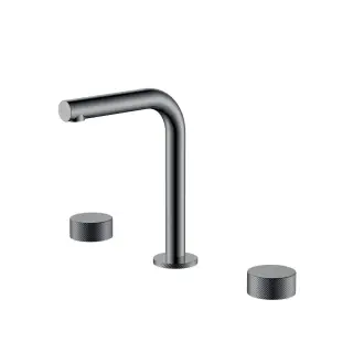 Boheme Stick Spirale Смеситель для раковины на 3 отв., без д/к, излив 14 см, цвет: shine gun metall 152-SGM.4