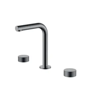 Boheme Stick Touch Смеситель для раковины на 3 отв., без д/к, излив 14 см, цвет: shine gun metall 152-SGM.2