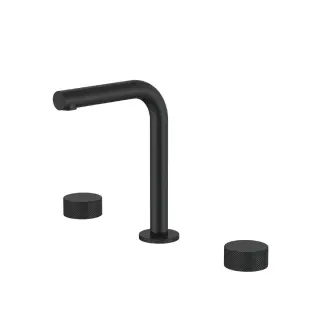 Boheme Stick Touch Смеситель для раковины на 3 отверстия, без дон. клапана, излив 14 см, цвет: black 152-B.2