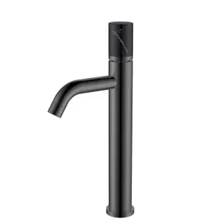 Boheme Stick Смеситель для раковины высокий, без дон. клапана, излив 13,5 см, цвет: shine gun metall 122-SGM-MR-B