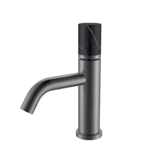 Boheme Stick Смеситель для раковины, без донного клап., излив 13,5 см, цвет: gun metall/mramor black 121-GM-MR-B