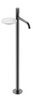 Boheme Stick Linea Смеситель для раковины напольный, полка, излив 25,8 см, цвет: gun metall 120-GM.3