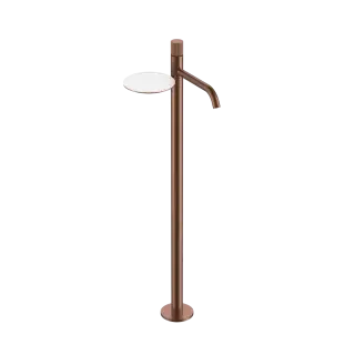 Boheme Stick Linea Смеситель для раковины напольный, полка, излив 25,8 см, цвет: brushed bronze 120-BRB.3