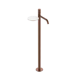 Boheme Stick Spirale Смеситель для раковины напольный, полка, излив 25,8 см, цвет: brushed bronze 120-BRB.4