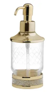 Boheme Royal Cristal Дозатор для жидкого мыла, настольный, стеклянная колба, цвет: gold 10929-GOLD