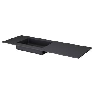 QUATRO 140 раковина-моноблок ANTHRACITE (асимметричная)
