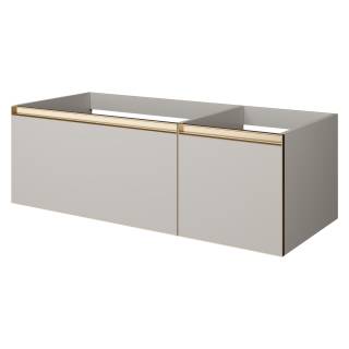 QUATRO 2 120см (80+40) тумба CASHMERE профиль MATT GOLD