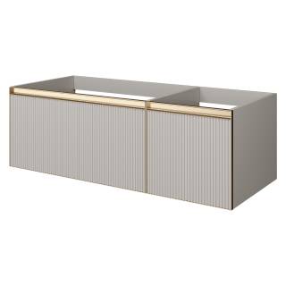 QUATRO 2 120см (80+40) тумба рифл CASHMERE FUGA профиль MATT GOLD