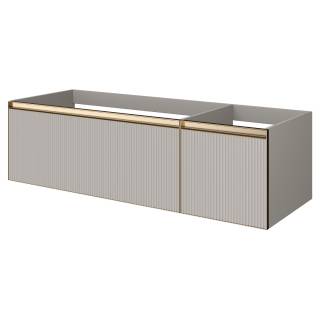 QUATRO 2 140см (100+40) тумба рифл CASHMERE FUGA профиль MATT GOLD