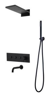 Душевая система с изливом Boheme Fusion Black
