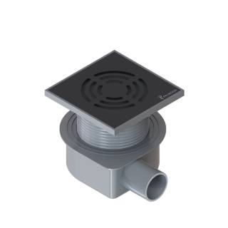 Душевой трап SMART DESIGN 10x10 cm, нерж.сталь ЧЕРНЫЙ