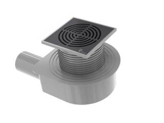 Душевой трап SMART DESIGN 15x15 cm, нерж.сталь ЧЕРНЫЙ