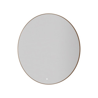 Зеркало круглое c мет. рамой, подсветка, сенсор, антизапотевание, 100см BRUSHED BRONZE