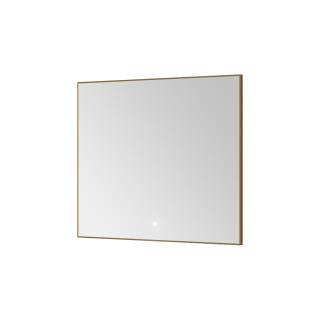 Зеркало прямоугольное c мет. рамой, подсветка, сенсор, 80*70см Matt Gold