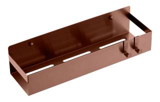 Полка подвесная + 2 крючка BRUSHED BRONZE
