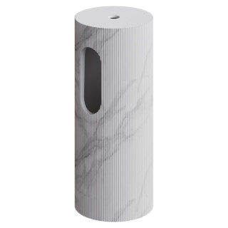 Пьедестал для раковины рифленый Corian 300*720 Calacatta