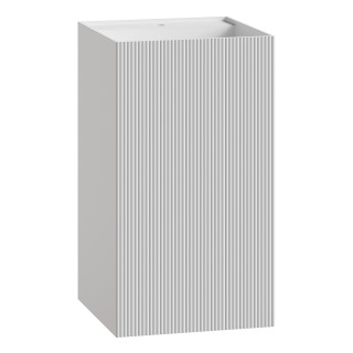Раковина напольная рифленая Cube Corian 480*480*850 Matt White