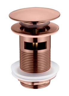 Слив для раковины, автомат(клик-клак) BRUSHED BRONZE c переливом