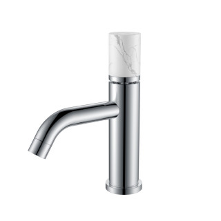 Смеситель STICK для умыв. низ. CHROME MRAMOR WHITE_Комплект