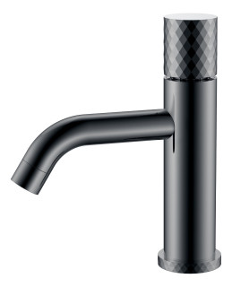 Смеситель STICK для умыв. низ. Shine Gun Metal низкий с ручкой DIAMOND