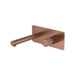 Смеситель STICK из стены BRUSHED BRONZE ручка LINEA