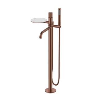 Смеситель STICK напольный BRUSHED BRONZE ручка LINEA