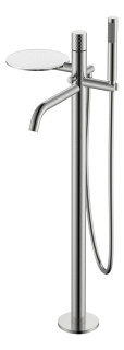 Смеситель STICK напольный Nickel Brush c ручкой DIMOND