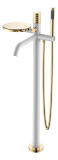 Смеситель STICK напольный WHITE DIAMOND GOLD