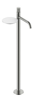 Смеситель STICK напольный для умыв. Nikel Brush с ручкой LINEA