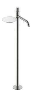 Смеситель STICK напольный для умыв. Nikel Brush с ручкой SPIRALE