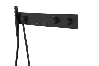 Смеситель ZODIAC THERMO с ручным душем Black