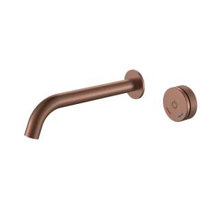 Смеситель автоматический для раковины из стены на 2 отв. TECH Brushed Bronze