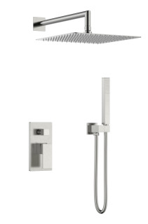 Смеситель встроенный для душа QUBIC Brushed Nickel