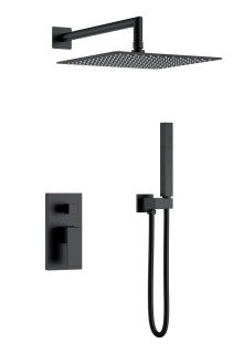 Смеситель встроенный для душа QUBIC Matt Black