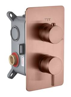 Смеситель встроенный однорычажный 2-х проходной CELL COPPER BRUSHED