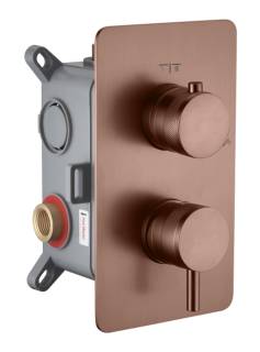 Смеситель встроенный однорычажный 2-х проходной CELL BRUSHED BRONZE