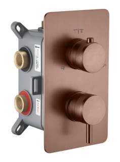 Смеситель встроенный однорычажный 3-х проходной CELL BRUSHED BRONZE