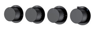 Смеситель встроенный с термостатом STICK DIAMOND MATT BLACK 5-проходной
