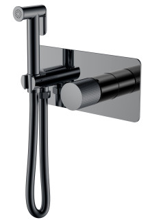 Смеситель гигиенический STICK Shine Gun Metal c ручкой TOUCH