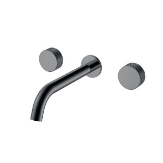 Смеситель из стены STICK LINEA на 3 отв. Shine Gun Metal