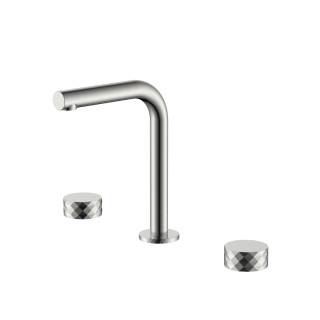 Смеситель на столешницу STICK DIAMOND на 3 отв. Nickel Brush